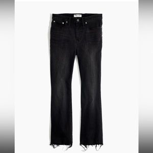 Madewell Petite Cali Demi-Boot Jeans in Berkeley Black: Chewed-Hem Edition